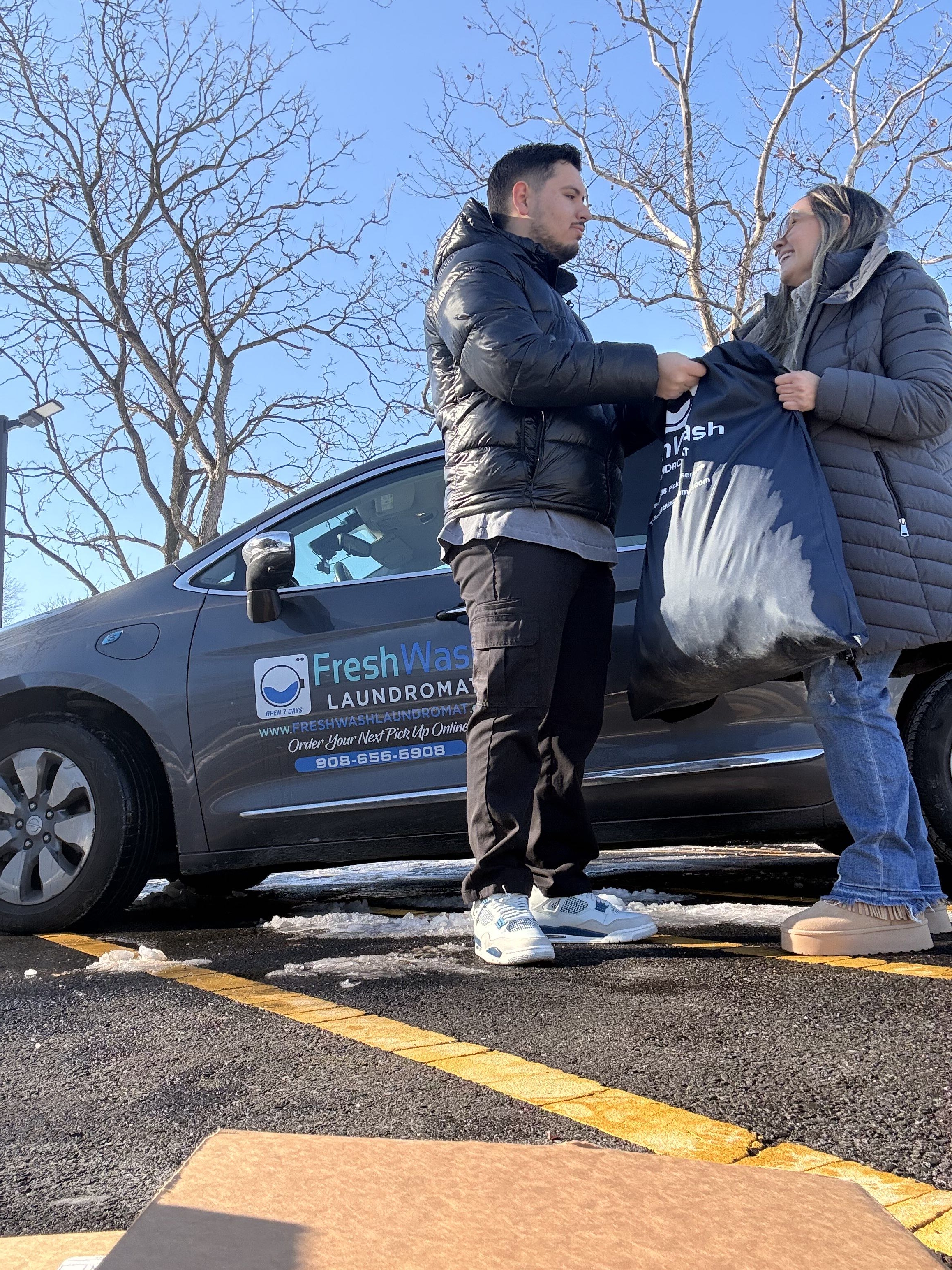 College students relaxing while Fresh Wash handles their laundry